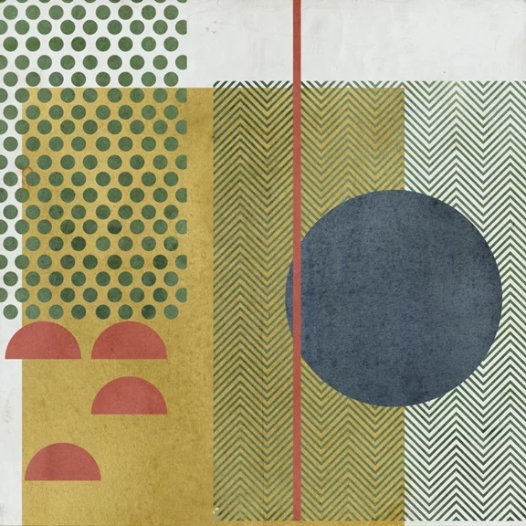 Artfilia Red & Blue Sun No. 4 Variante 1 40x40 cm