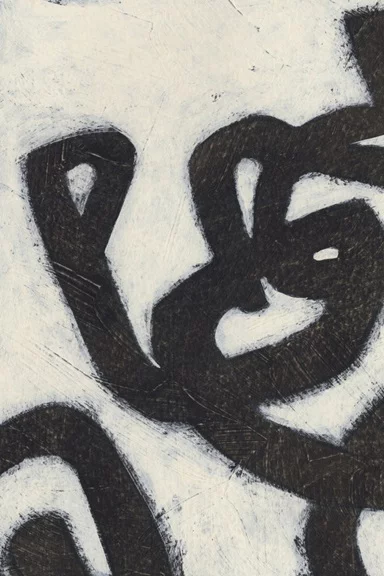 Artfilia Black Loops No. 1 Variante 1 20x30 cm