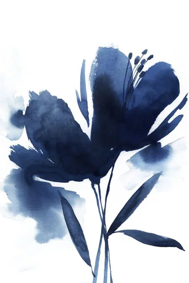 Artfilia Blue flower Variante 1 30x45 cm