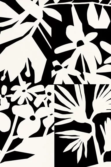 Artfilia Four times black and white Variante 1 30x45 cm