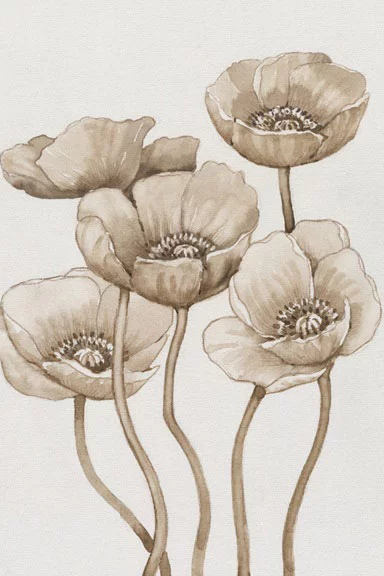 Artfilia Sepiapoppy Variante 1 60x90 cm