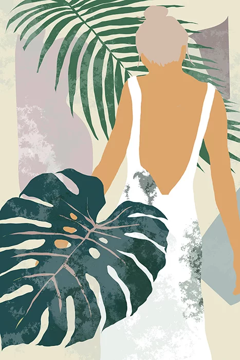 Artfilia White Summer Dress No. 4 Variante 1 20x30 cm