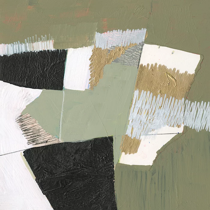 Artfilia Gold & Olive Variante 1 40x40 cm