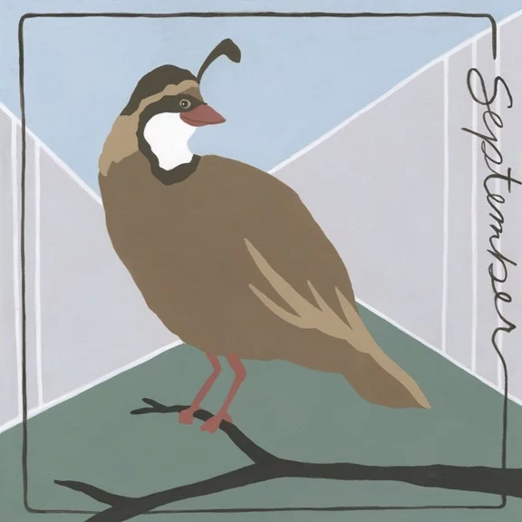 Artfilia Avian Calendar: September Variante 1 60x60 cm