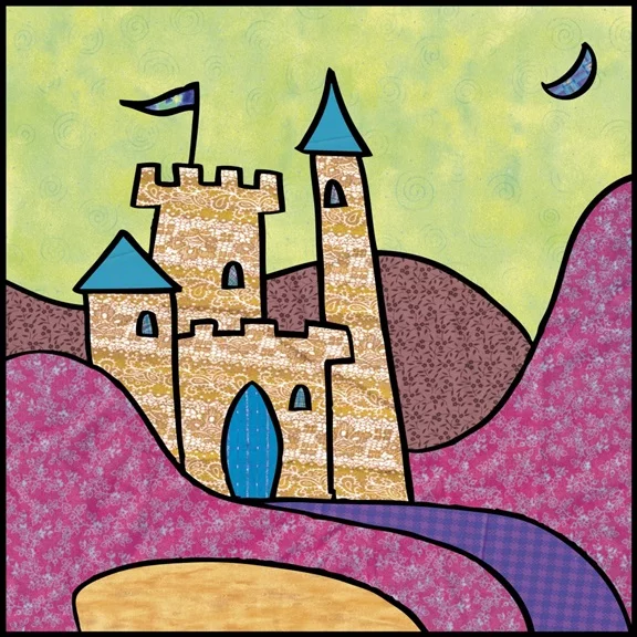 Artfilia Quilted Castles No. 3 Variante 1 60x60 cm