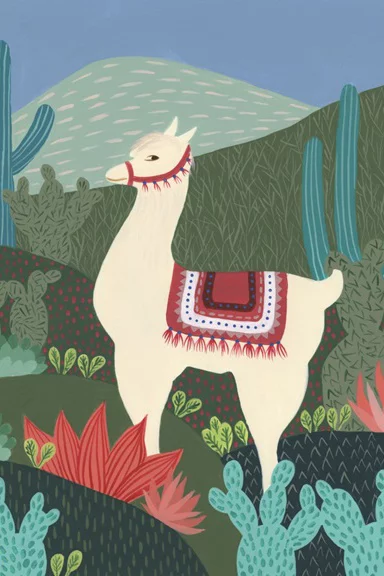 Artfilia Pretty Llama No. 2 Variante 1 40x60 cm