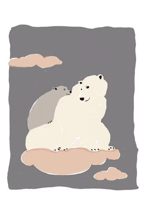 Artfilia Cuddles No. 2 Variante 1 40x60 cm