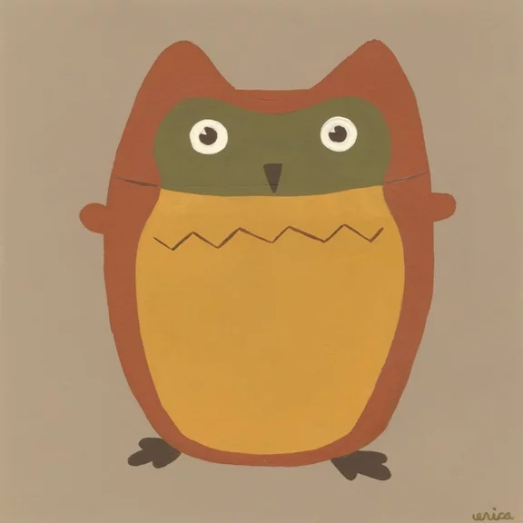 Artfilia Round Owls No. 1 Variante 1 60x60 cm