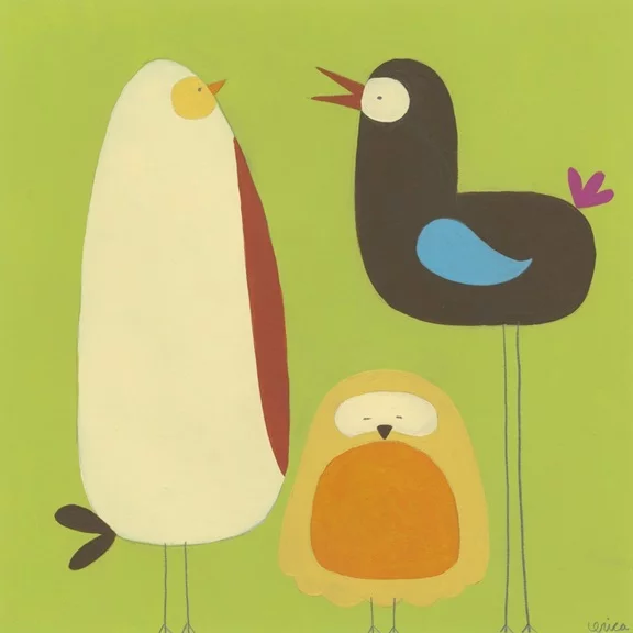 Artfilia Bird Convention No. 2 Variante 1 40x40 cm