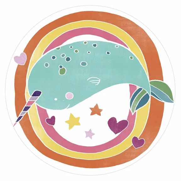 Artfilia Narwals & Rainbows No. 3 Variante 1 60x60 cm