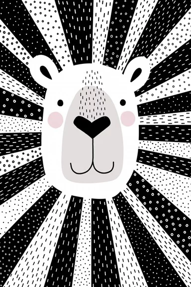 Artfilia Black & White Animals No. 1 - Lion Variante 1 13x18 cm
