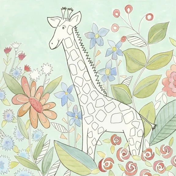 Artfilia Animals in the Flowers No. 3 Variante 1 40x40 cm