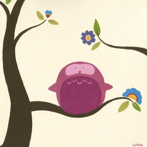 Artfilia Friendly Owls No. 4 Variante 1 40x40 cm