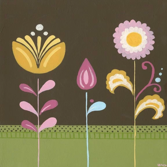 Artfilia Flower Ornaments No. 3 Variante 1 60x60 cm