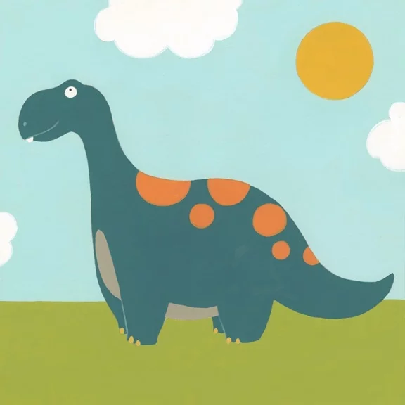 Artfilia Dino Buddies No. 3 Variante 1 40x40 cm