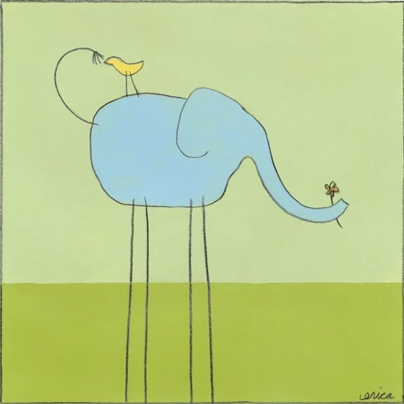 Artfilia Stick-Leg Animals No. 3 Variante 1 60x60 cm