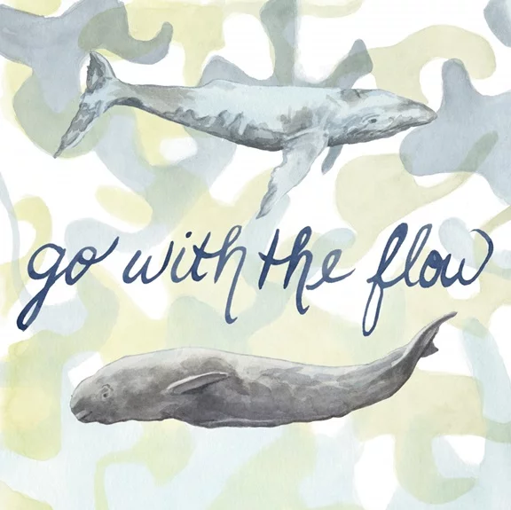 Artfilia Whales in Watercolour No. 1 Variante 1 60x60 cm