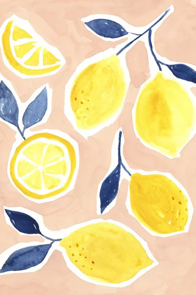 Artfilia Pastel Lemons Variante 1 30x45 cm