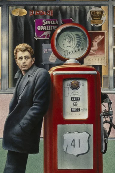 Artfilia James Dean at the Gas Station Variante 1 40x60 cm