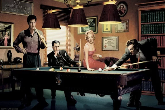 Artfilia Friendly Game of Pool No. 2 Variante 1 13x18 cm