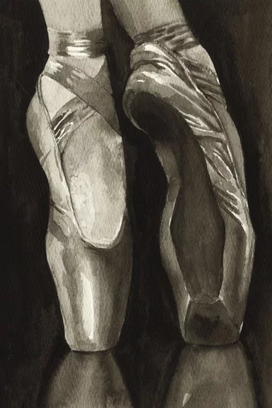 Artfilia Ballet Shoes No. 1 Variante 1 30x45 cm