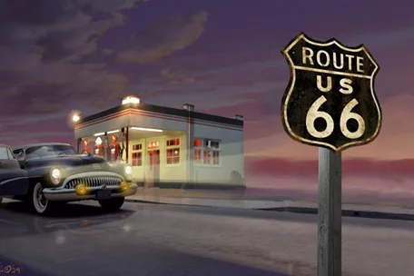 Artfilia Route 66 Variante 1 40x60 cm