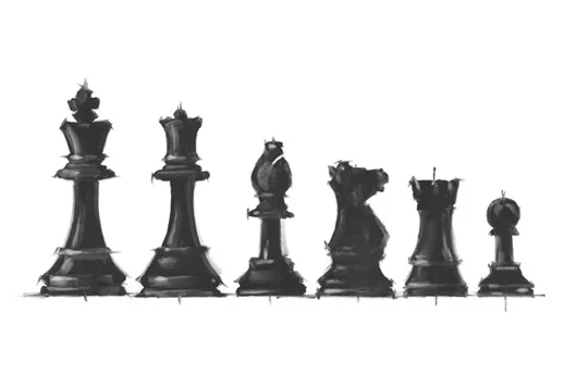 Artfilia Chess Line-Up Variante 1 40x60 cm