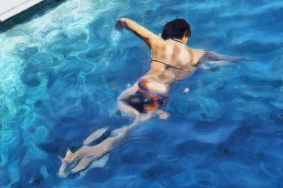 Artfilia Swimming in Azure No. 2 Variante 1 20x30 cm