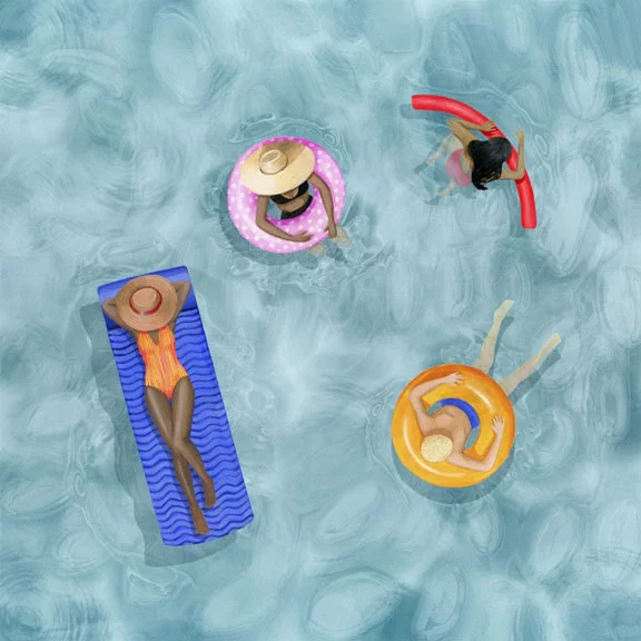 Artfilia Pool Floats No. 5 Variante 1 60x60 cm