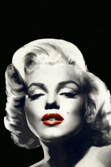 Artfilia Marilyn Monroe Red Lips Portrait No. 6 Variante 1 20x30 cm