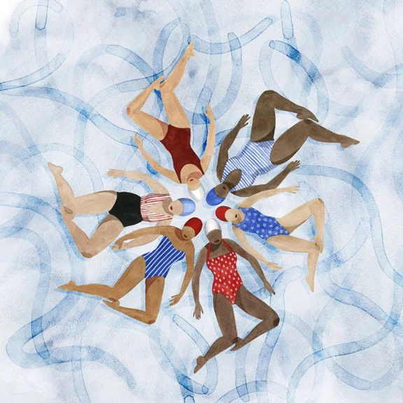 Artfilia Water Ballet No. 4 Variante 1 40x40 cm