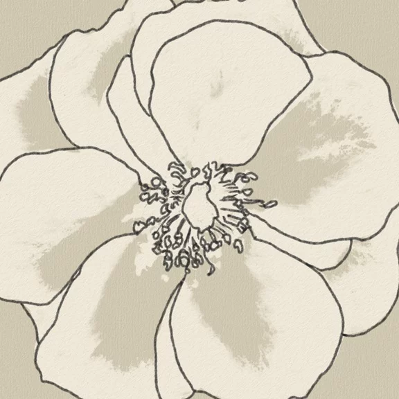 Artfilia Beige Blooms No. 1 Variante 1 40x40 cm