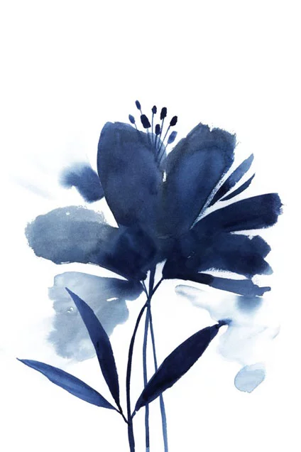Artfilia Inky Bloom Variante 1 30x45 cm