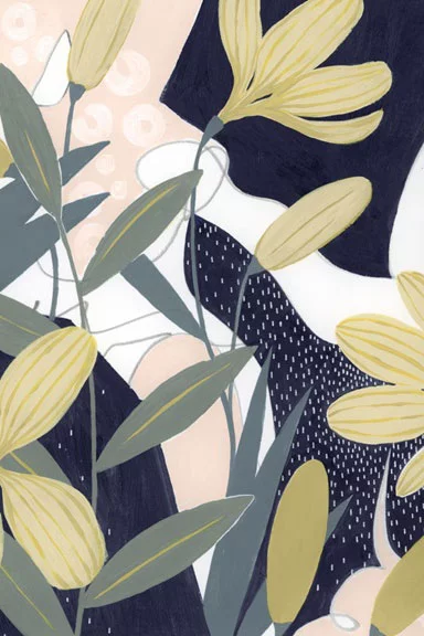 Artfilia Night Blooms Variante 1 60x90 cm