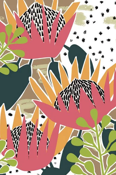 Artfilia Pink Pods Variante 1 30x45 cm