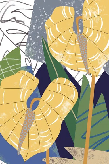 Artfilia Yellow Anthurium No. 2 Variante 1 13x18 cm