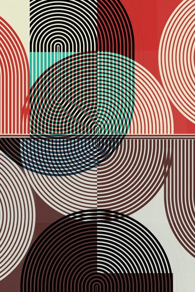 Artfilia Moire Effect No. 2 Variante 1 40x60 cm