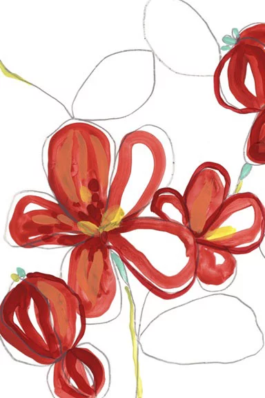 Artfilia Primal Red No. 2 Variante 1 20x30 cm