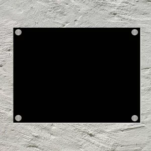 Türschild Aluminium individuell gestalten inkl. Befestigungsmaterial 15x20 cm 15x20 cm | schwarz