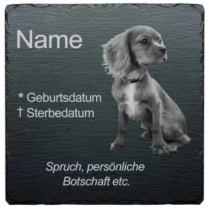 Gedenktafel Hund individuell gestalten 20x20 cm 20x20 cm | schwarz