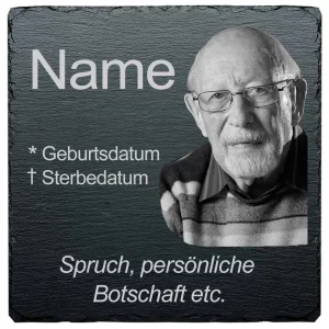 Schiefertafel mit eigenem Bild 20x20 cm 20x20 cm | schwarz