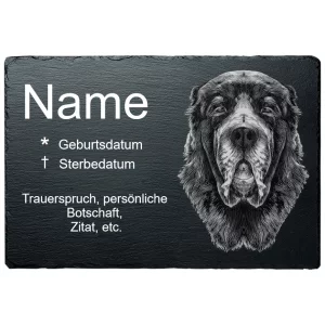 Gedenktafel Hund Owtscharka 20x30 cm | schwarz