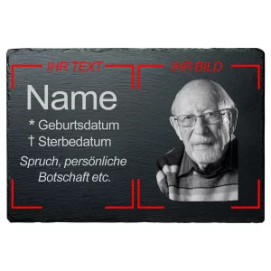 Schiefertafel mit eigenem Bild 20x30 cm 20x30 cm | schwarz