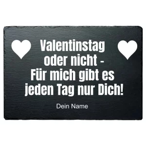 Schiefertafel Valentinstag 20x30 cm 20x30 cm | schwarz
