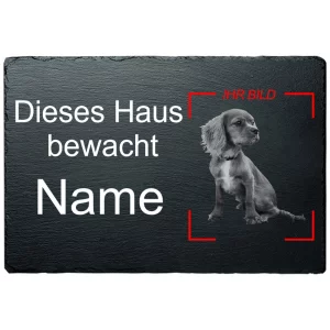 Schiefertafel mit Hund 20x30 cm 20x30 cm | schwarz