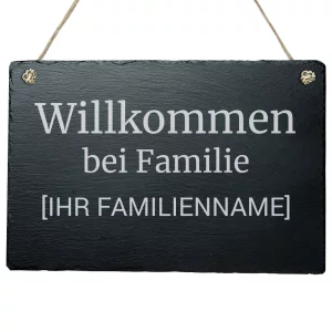 Türschild Familie 20x30 cm 20x30 cm | schwarz