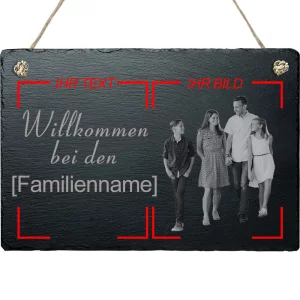 Türschild Familie 20x30 cm 20x30 cm | schwarz