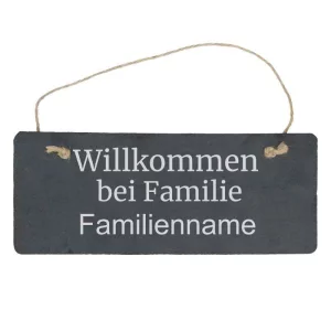 Türschild Familie 10x25 cm 10x25 cm | schwarz