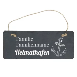 Türschild mit Gravur 10x25 cm 10x25 cm | schwarz