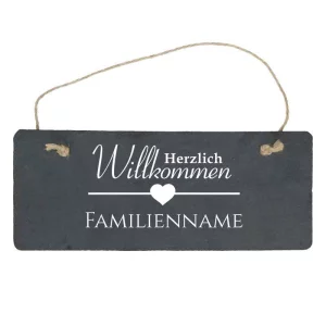 Türschild Haustür 10x25 cm 10x25 cm | schwarz